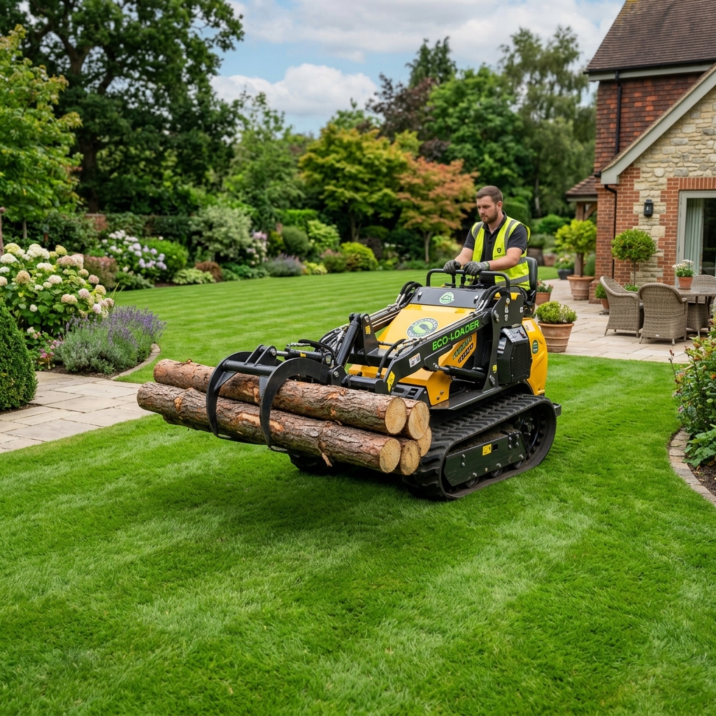 Low-impact turf loader machine