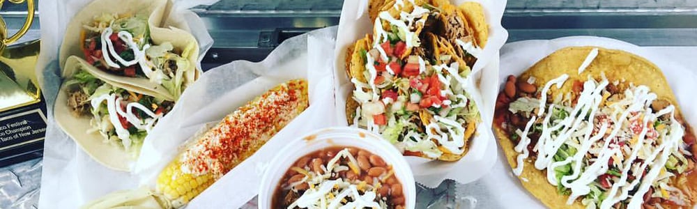 Ma & Pa's award-winning food spread with NJ Taco Festival trophy